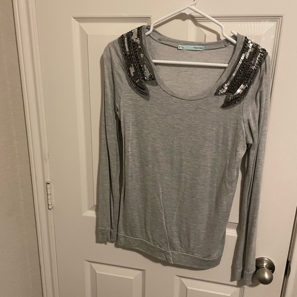 Maurices Embellished Long Sleeve Top
